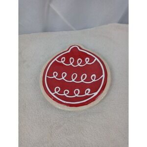 Fitz and Floyd Santa's Cookie Plate Serving Platter Trivet Spoon Rest 7"